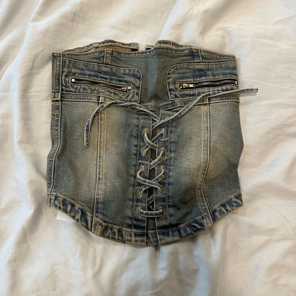 Yuse Jean Tube Top